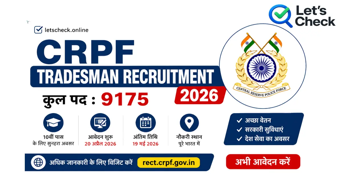 CRPF Tradesman Recruitment 2026
