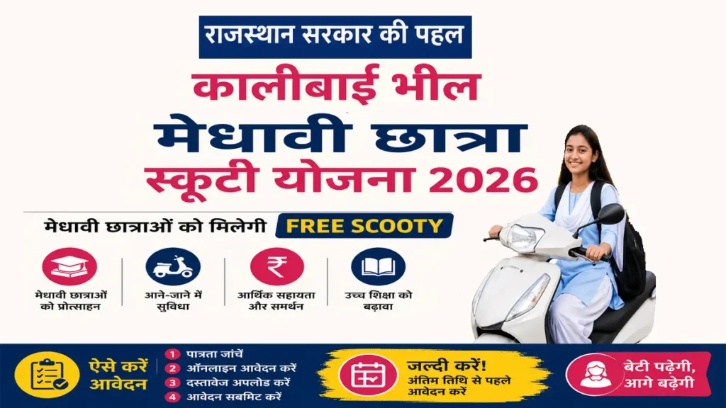 Rajasthan Kalibai Bheel Scooty Yojana 2026: छात्राओं को मिलेगी Free Scooty, ऐसे करें Apply